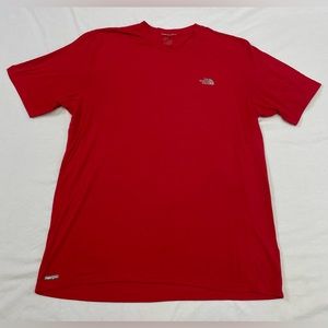 The North Face Men's Short Sleeve Red T-Shirt Measurements In Photos